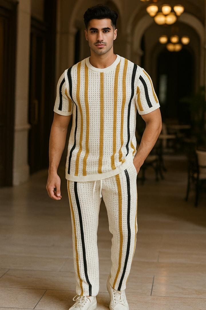 Costume décontracté à motifs