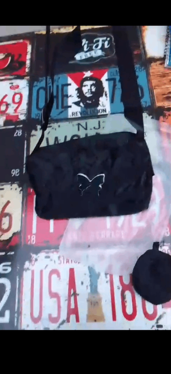 Sac à bandoulière papillon