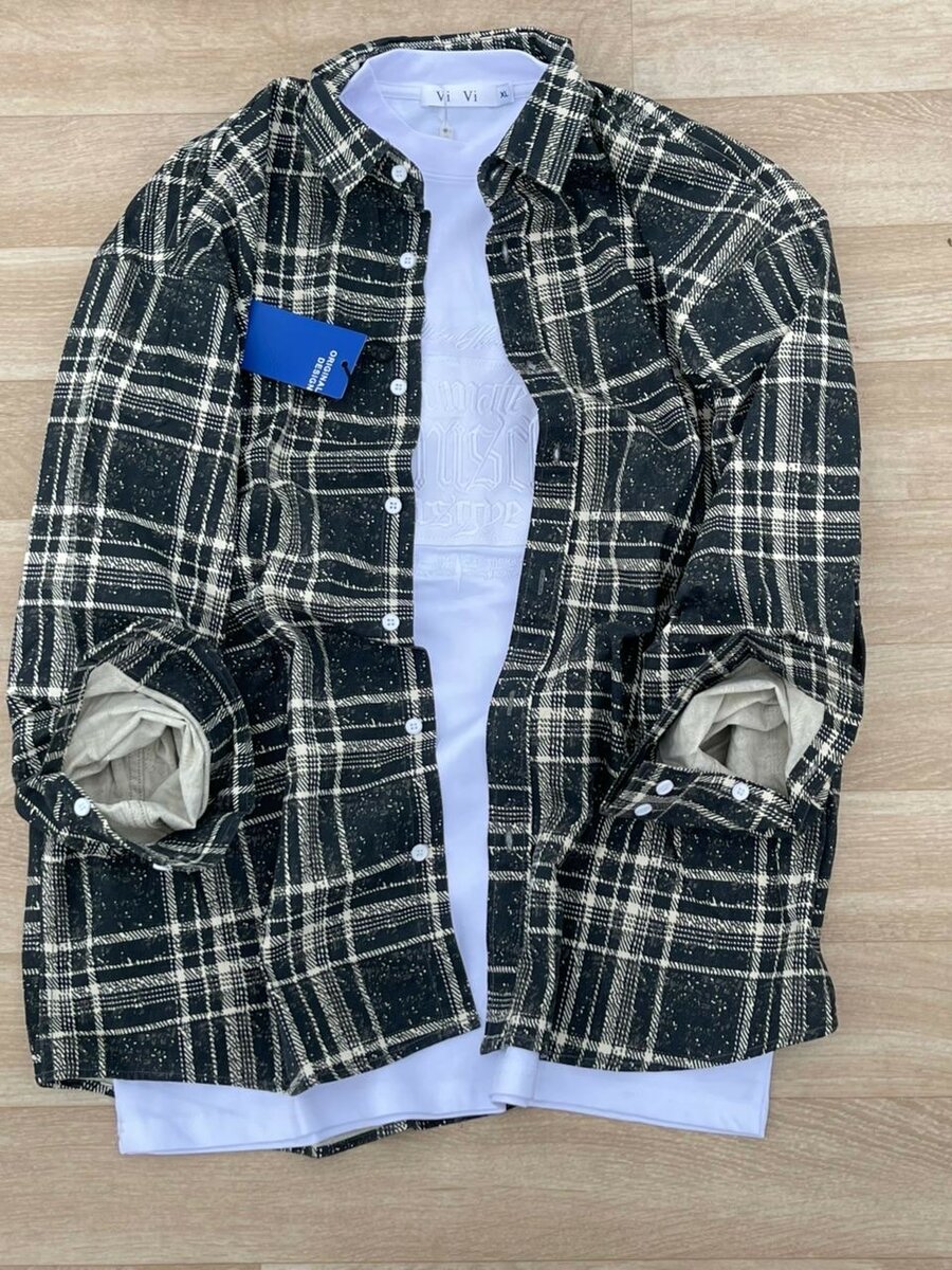 Chemise à carreaux décontractée