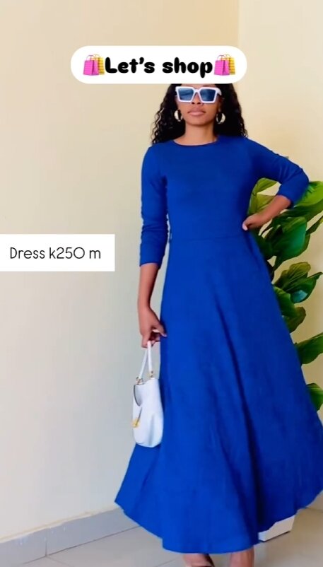 Elegant blue dress m