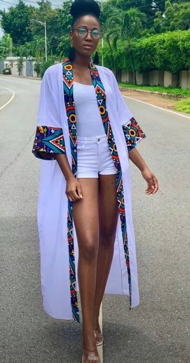 Kimono long ethnique femme
