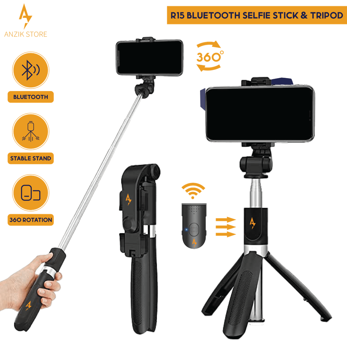 Perche à selfie Bluetooth