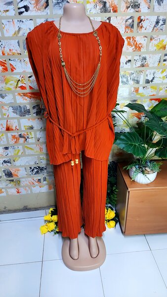 Ensemble Plissé Élégant Femme