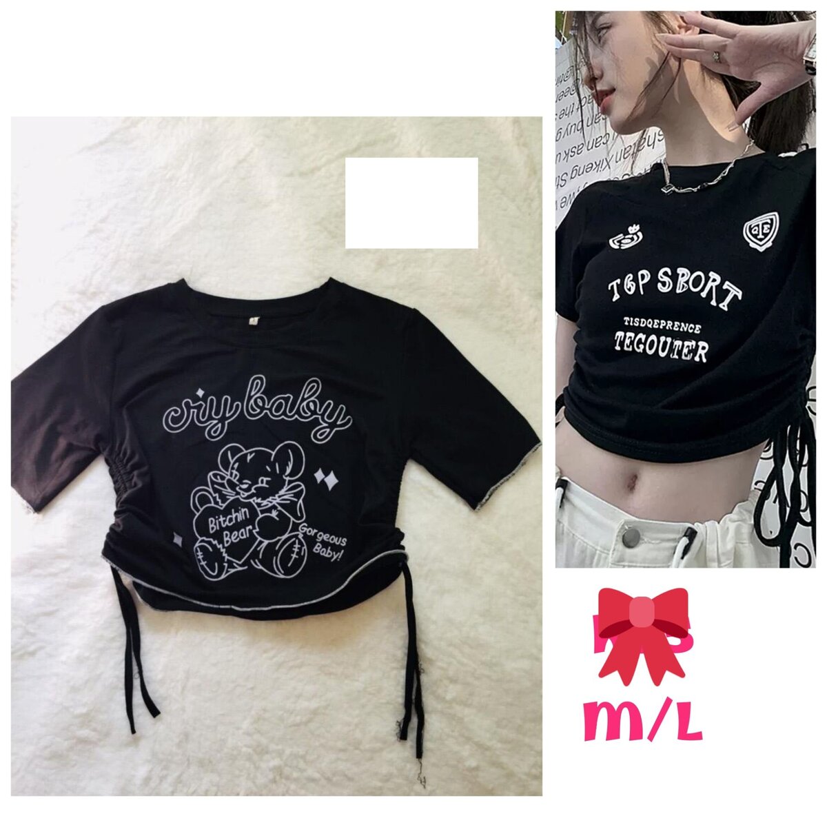 Salaula crop tops and tops