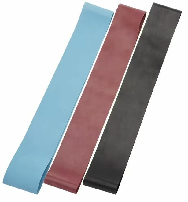 Fitness resistance bands three-pack 5-6-7 kg - grey/burgundy