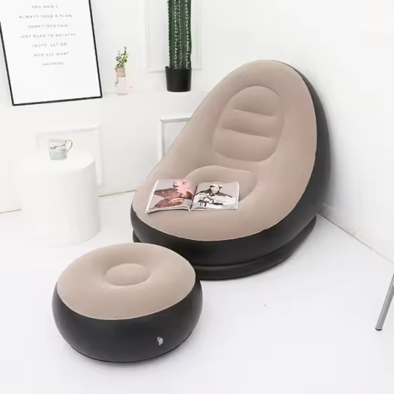 Lazy sofa with foot stool