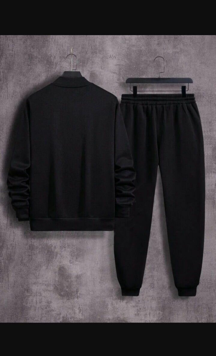 Men's zipper track suit