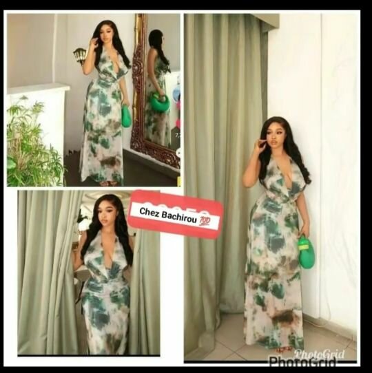 Robe longue imprimée élégante