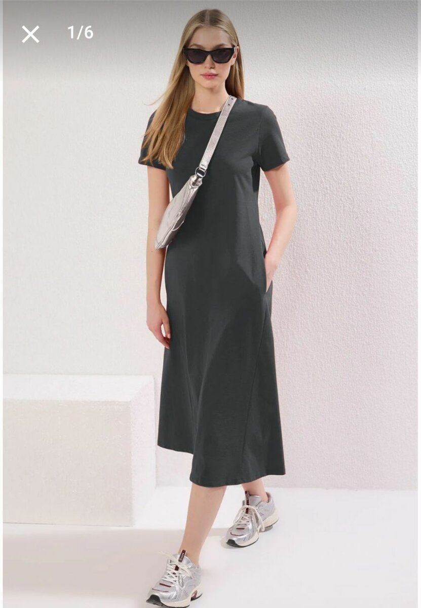 Легкое платье с карманами