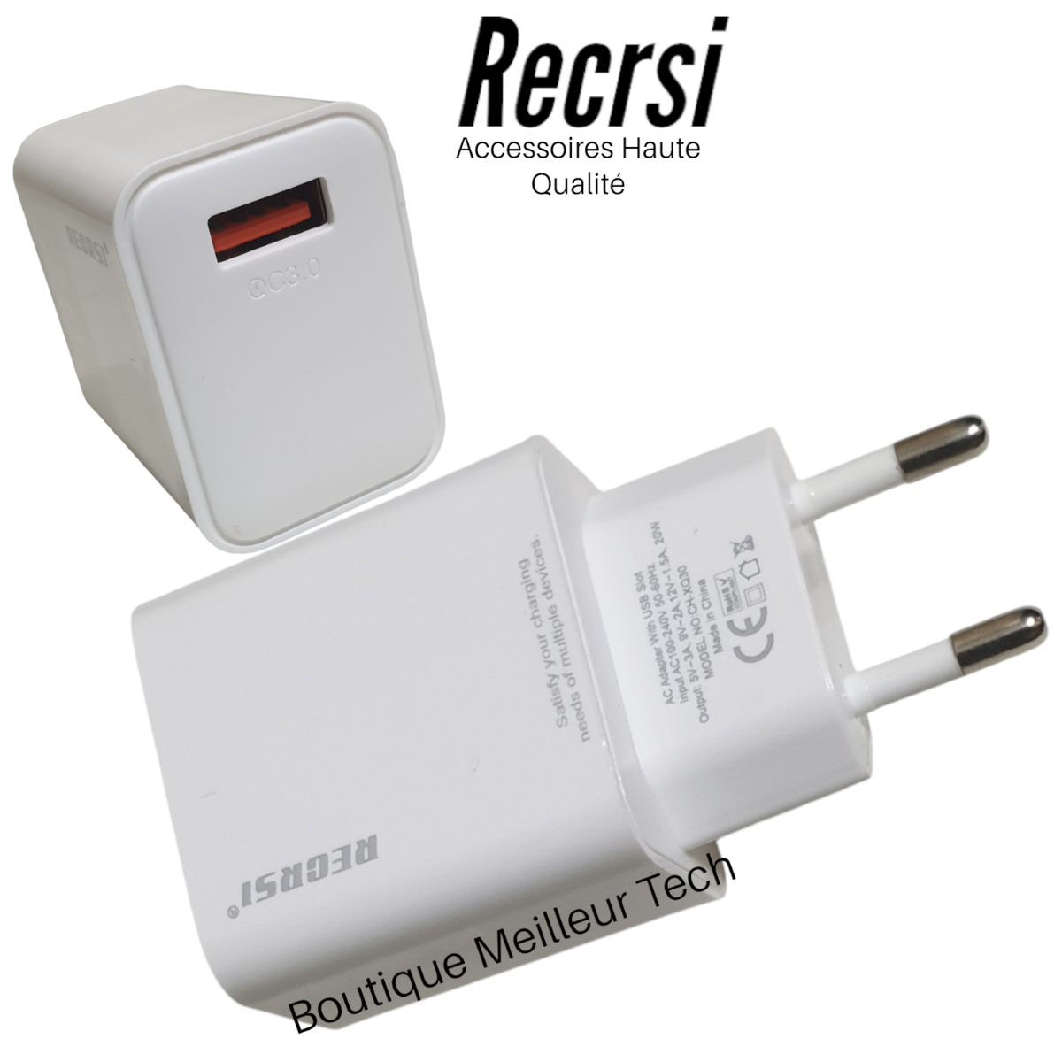 RECRSI Chargeur Rapide 20W Universelle XQ30 - Bon Boîtier