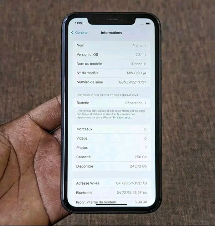 iPhone 11 Noir 256 Go