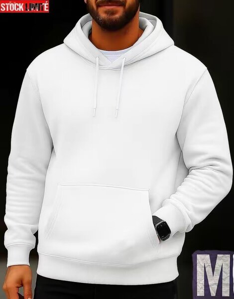 Sweat à Capuche Blanc Homme