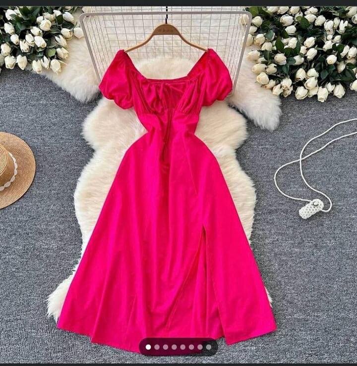 Plain Floral Dresses