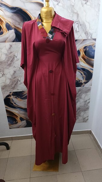 Abaya élégante bordeaux