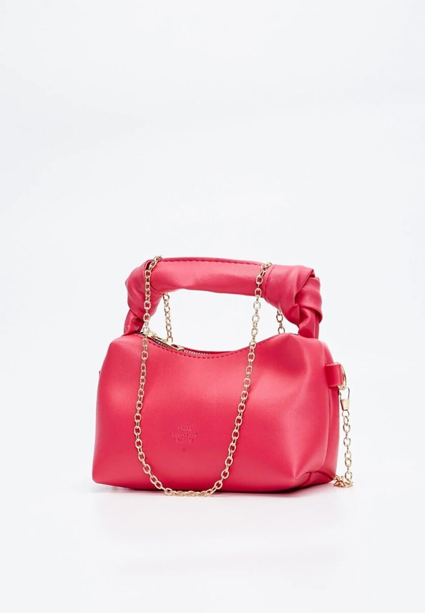 Sac à main et bandoulière couleur rouge Fusia