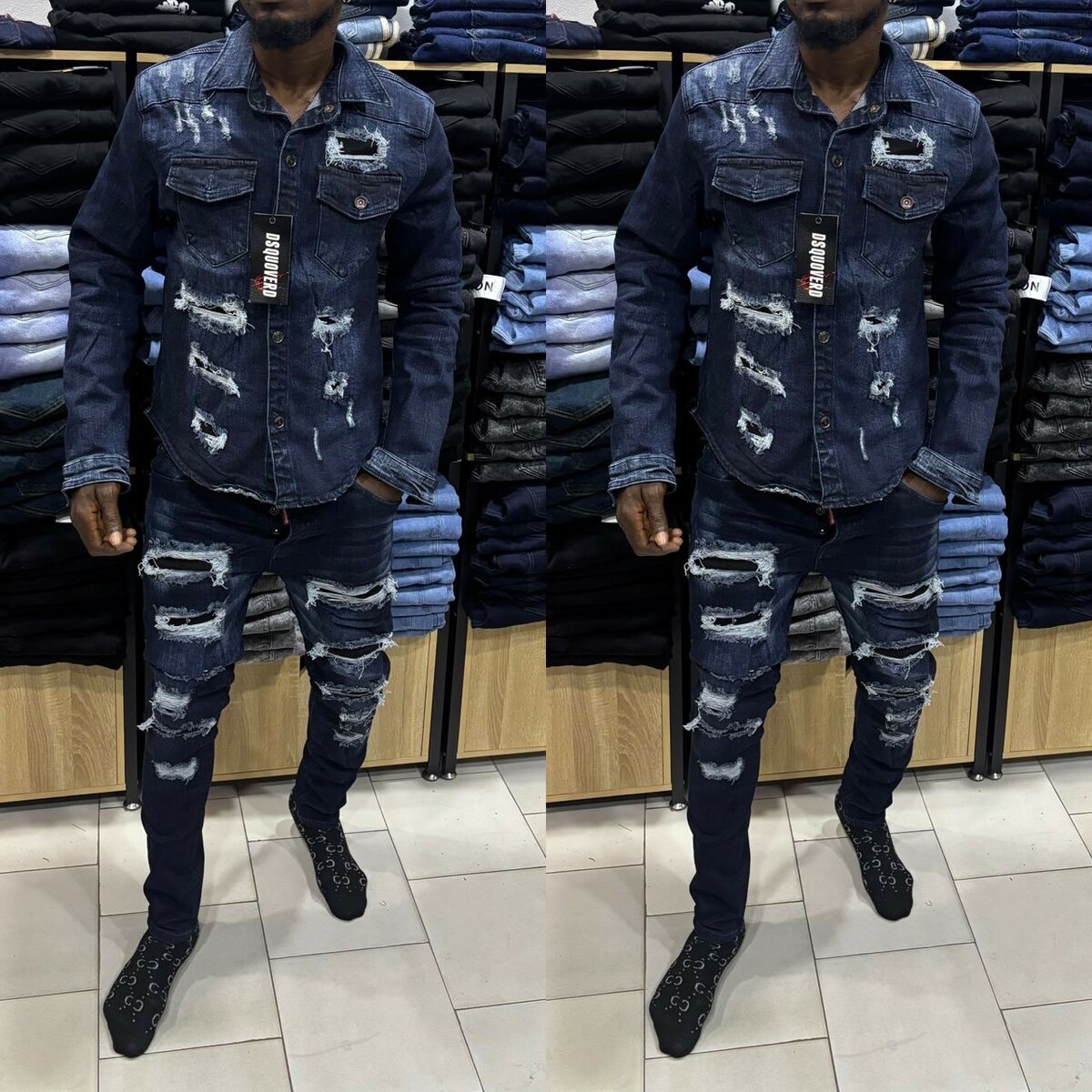 Veste en jean tendance homme