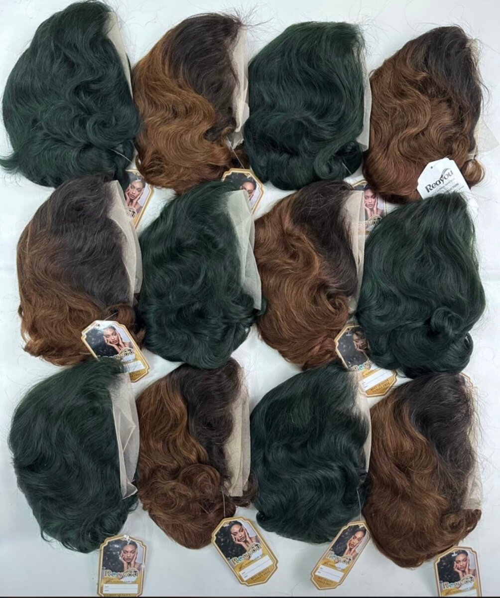 Perruques coupes dames verts