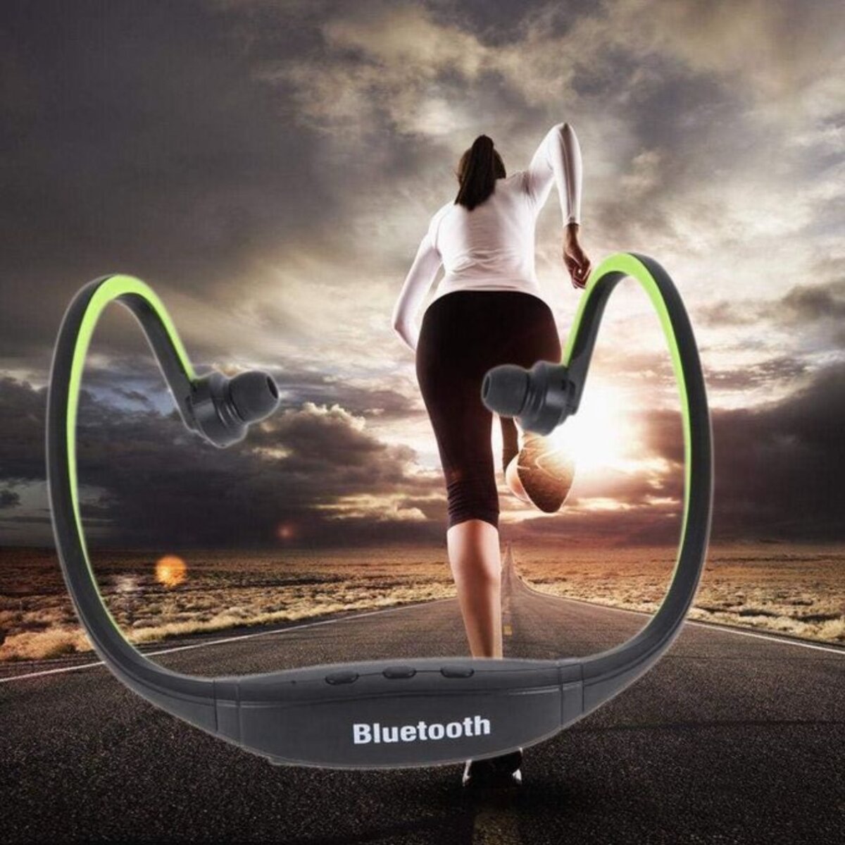 Bluetooth headset uses memory card Black