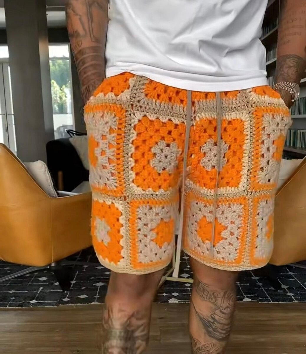 Shorts en crochet colorés