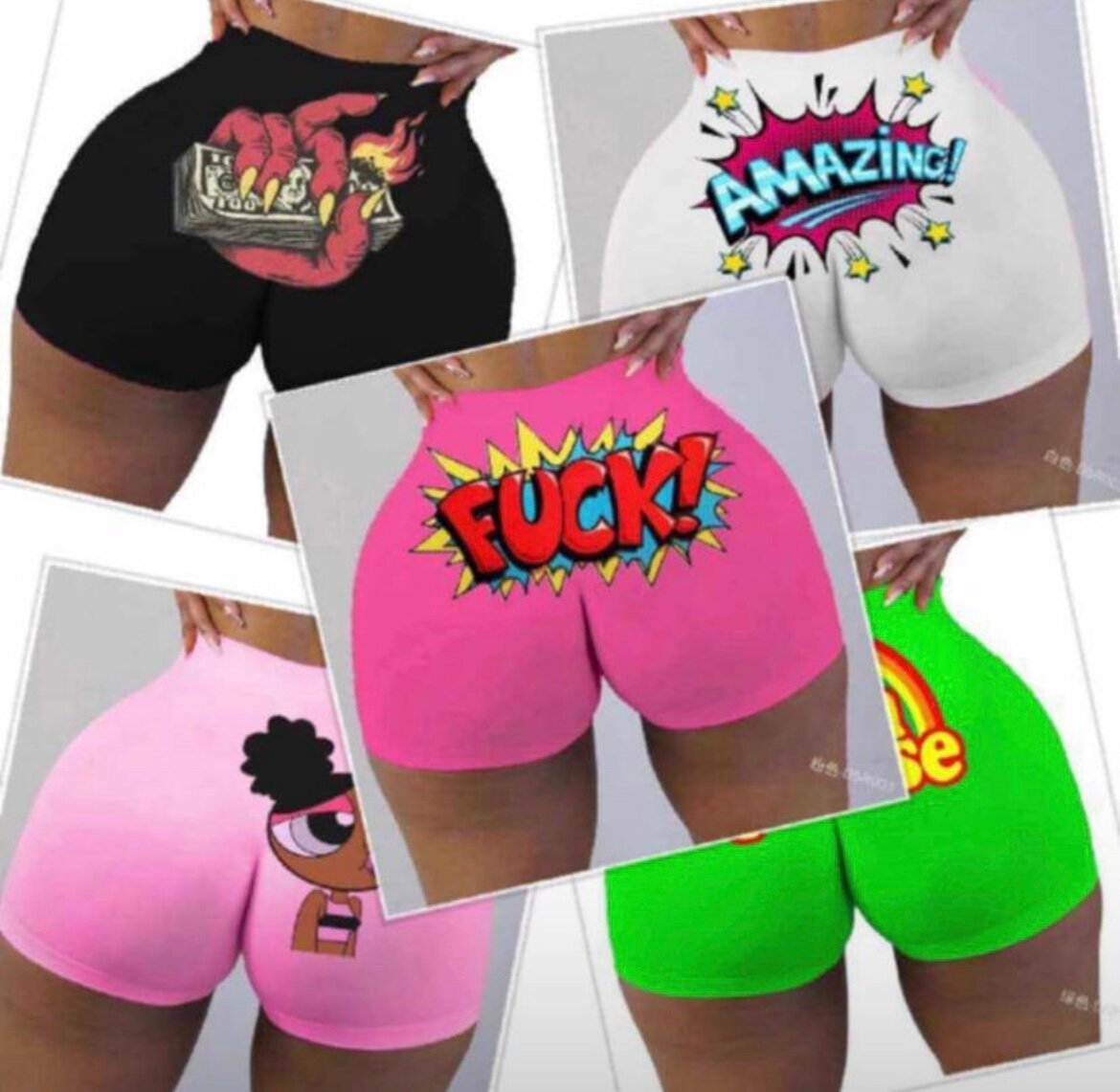 Shorts fun imprimés colorés