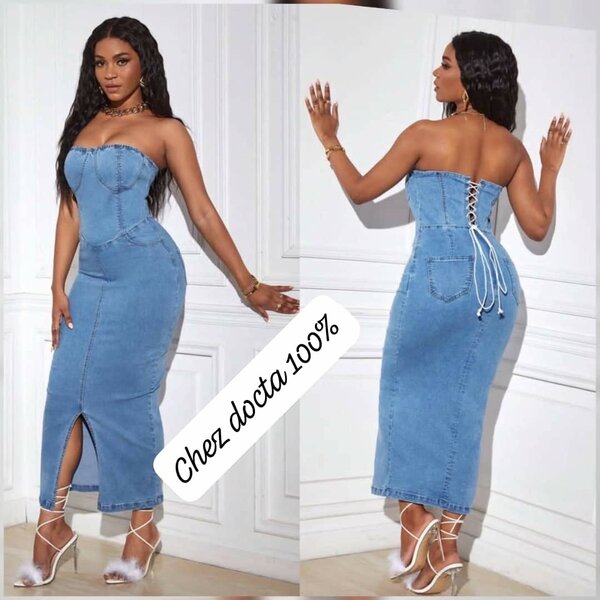 Robe en jeans