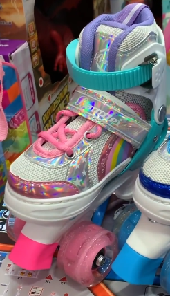 Коньки роликовые розовые