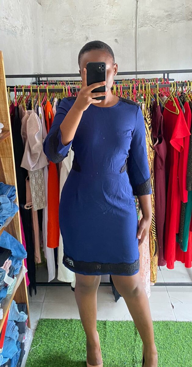 Stylish and high-quality women's dress blue