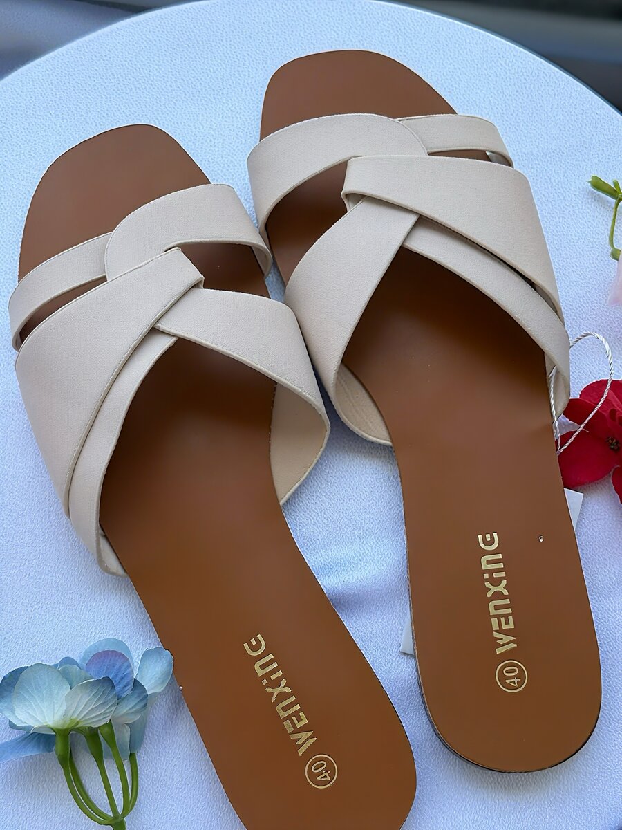 Sandales en cuir tressé