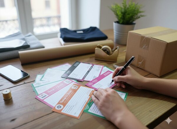 Étiquette de livraison confect