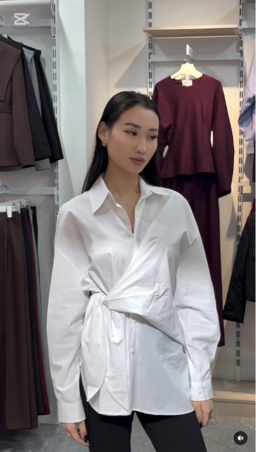 рубашка на завязках