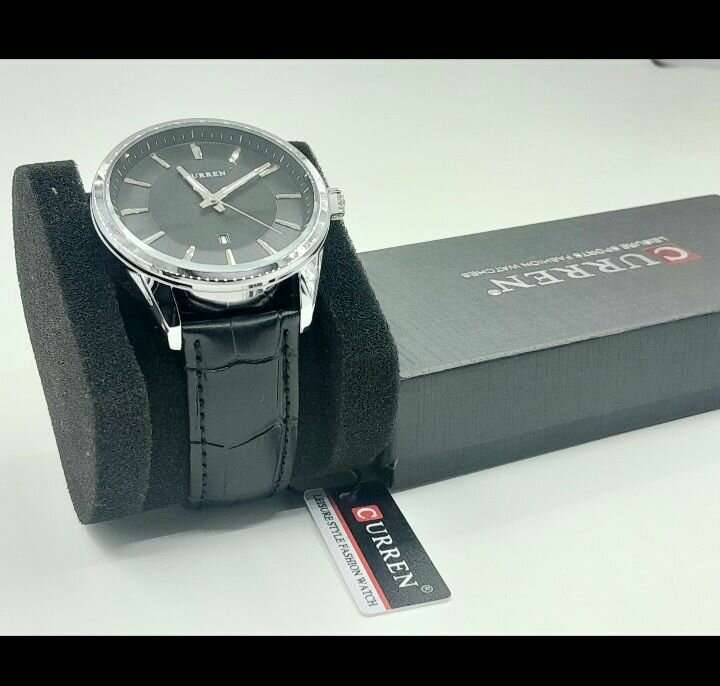 CURREN mens leather strap watch