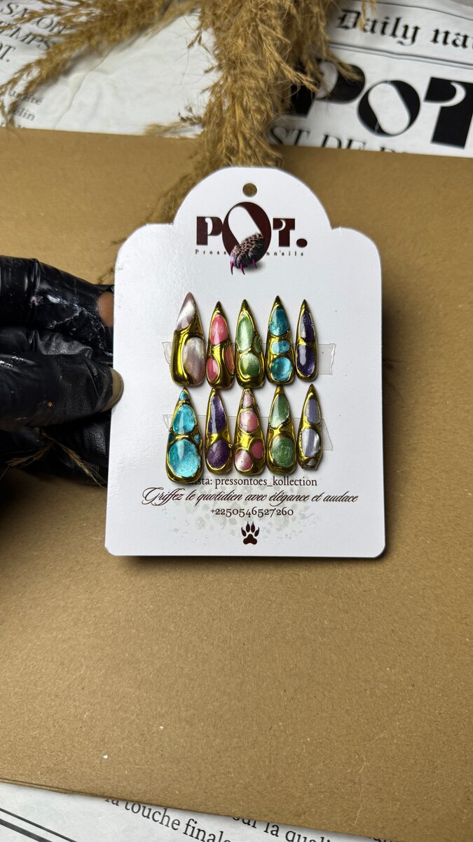 Ongles Press-Ons Chromés