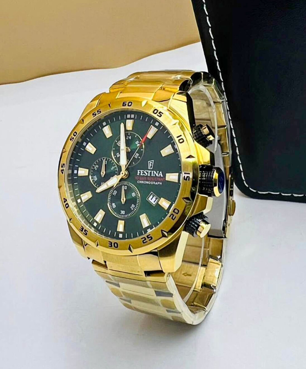 Montre Festina Chronographe Dorée