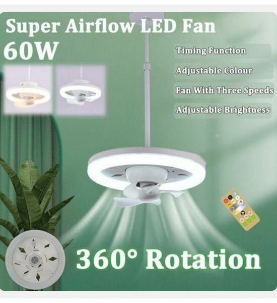 Ventilateur LED Rotatif 60W