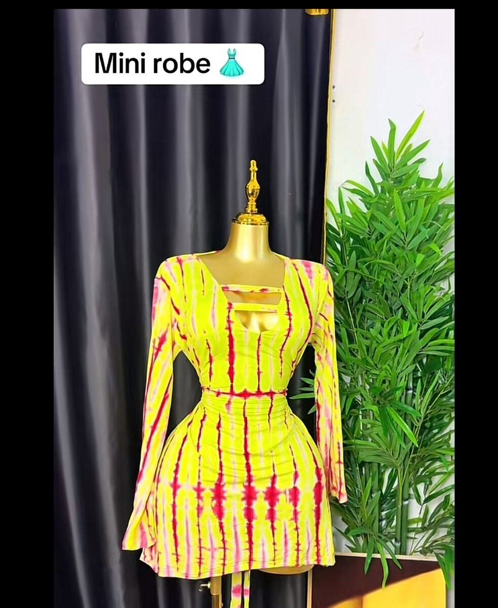 Robe colorée en tie-dye