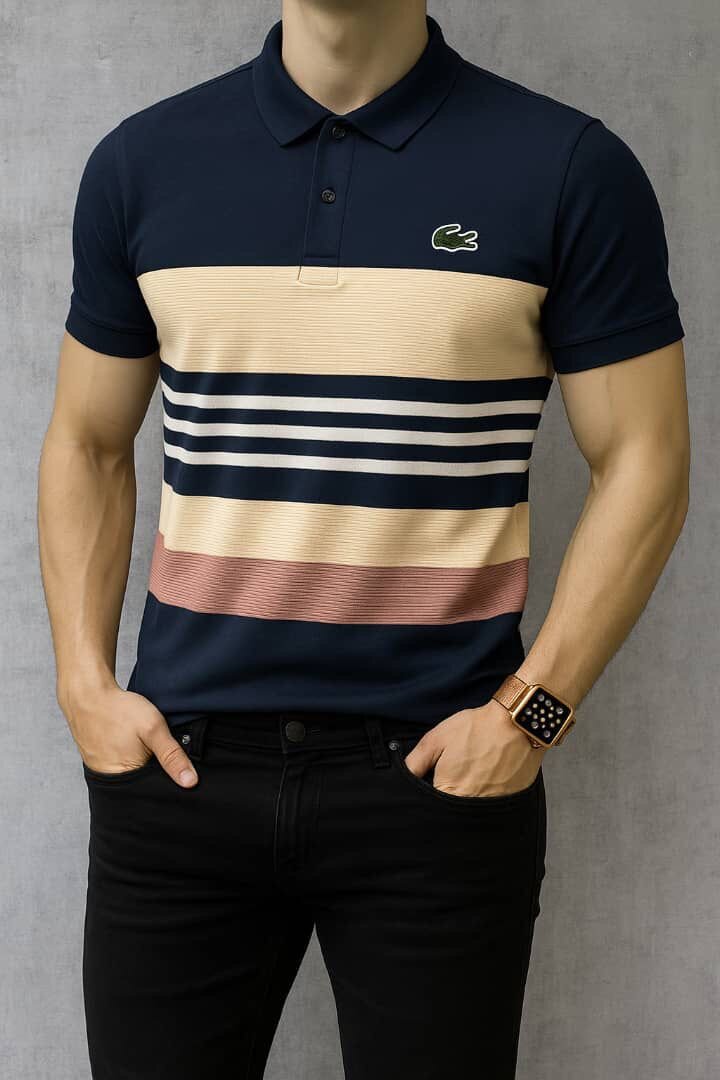 Polo rayé homme élégant