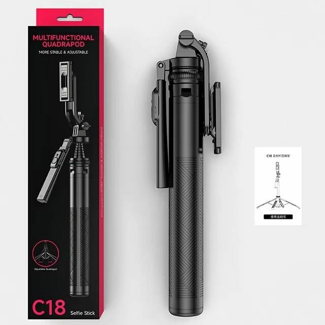 C18 Multifunctional Quadruped Selfie Stick - 360° Manual