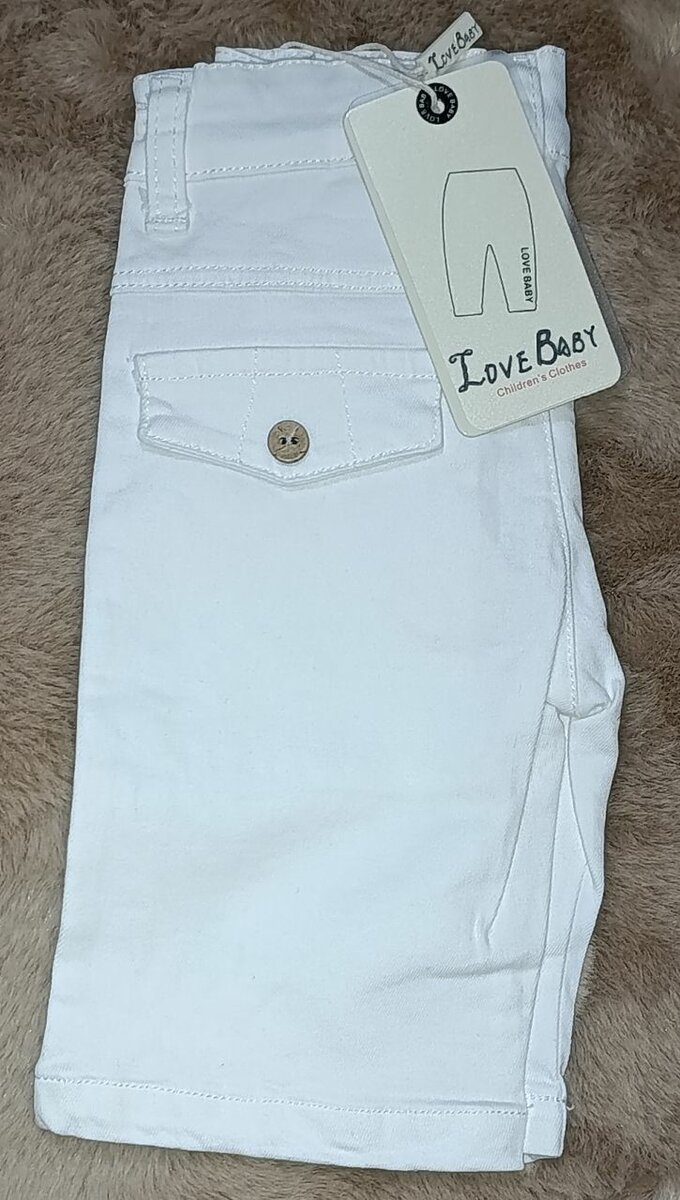 Shorts bébé coton blanc