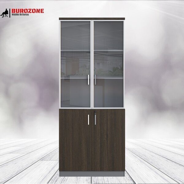 Armoire deux battants semis vitré