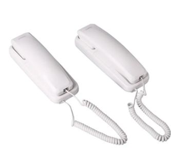 2 Set Cell Powered RL High Quality Audio Door Phone Intercom Inter-phone Wired Home Office Restaurants No Electricity Required