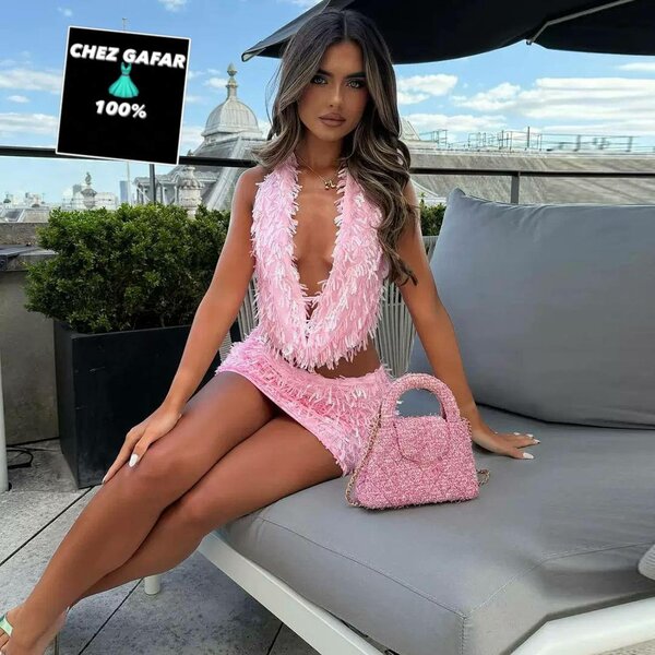 Robe élégante à franges