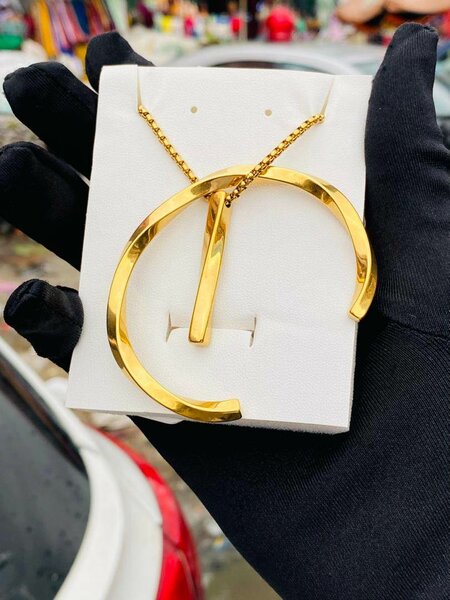 Collier Pendentif Cercle Doré