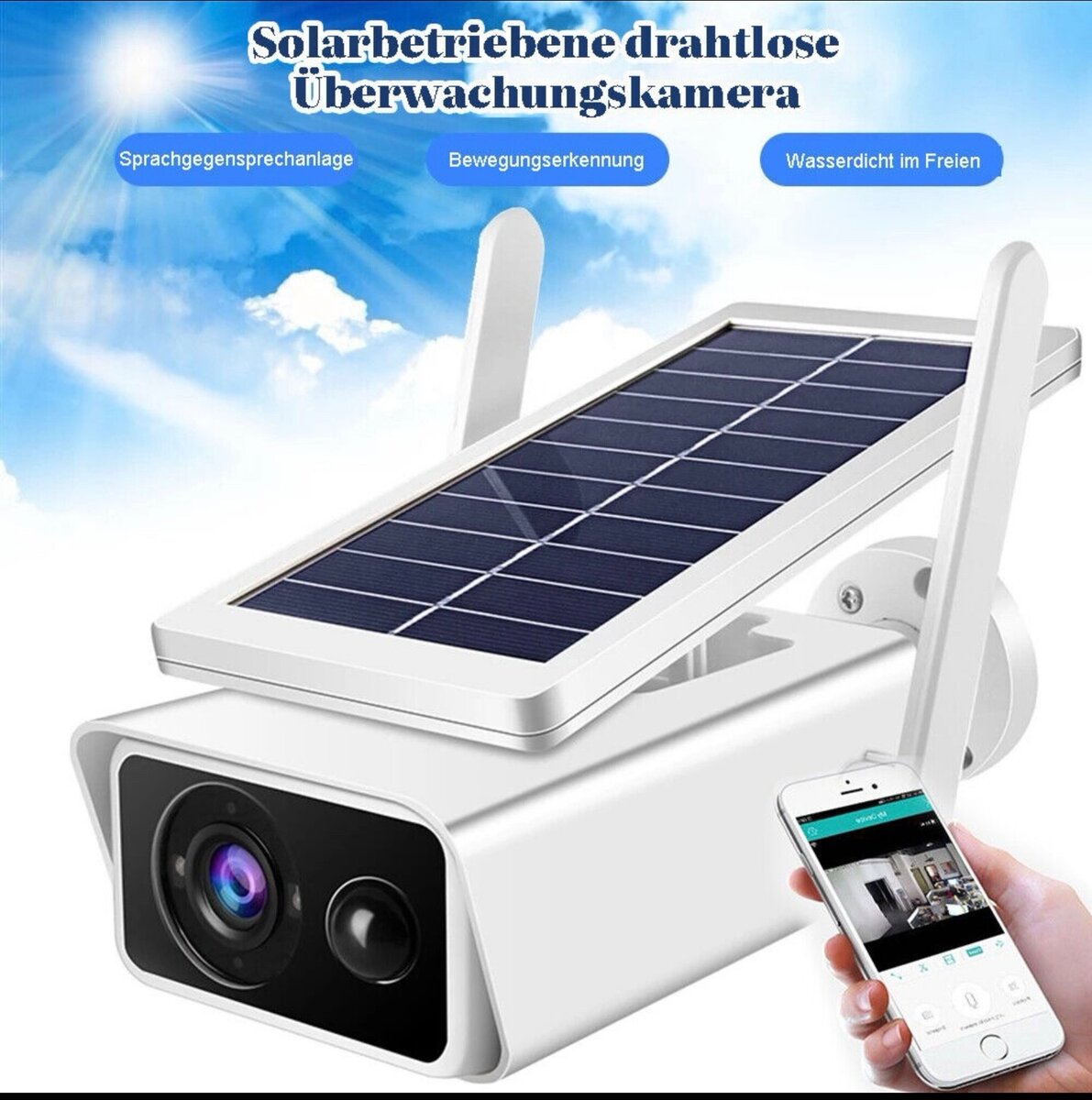 Caméra de surveillance 4 MP Outdoor FUNK WLAN WIFI IP CAMÉRA