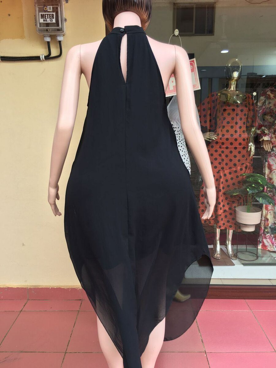 Black dress chiffon fabric