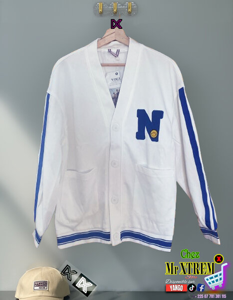 Cardigan varsity style mixte