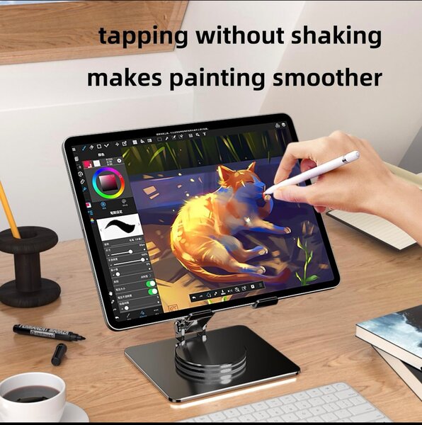 Support Tablette Pliable en Aluminium,Rotative à 360° Réglab