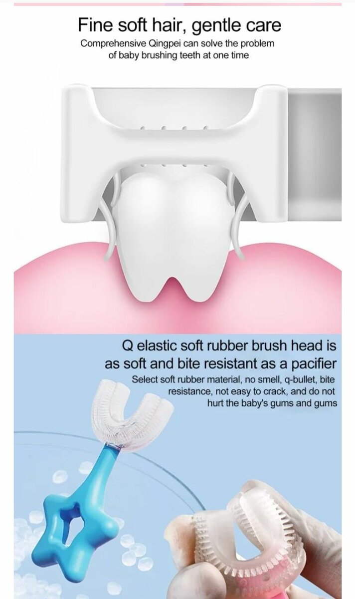 U shaped toddlers toothbrush