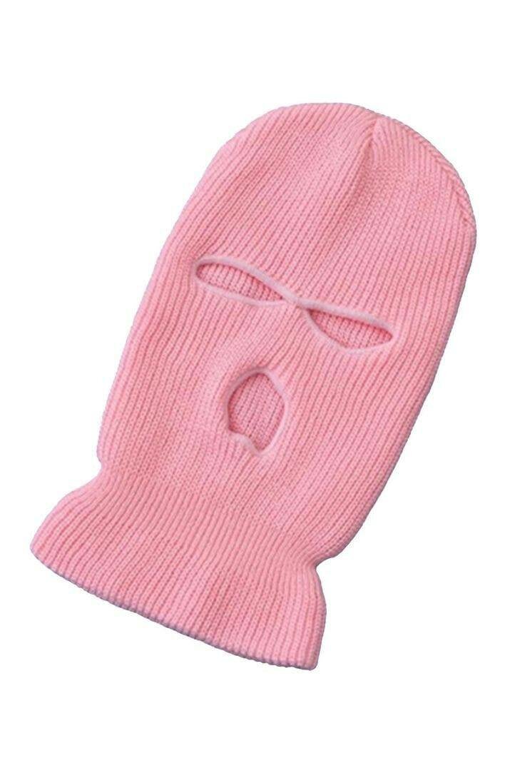 Cagoule à 3 trous, double tricot, bonnet masque de ski