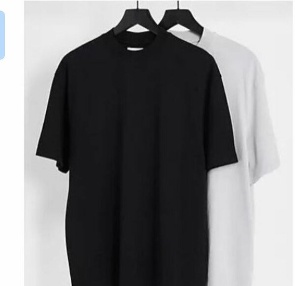 T-shirts en coton noir et blanc