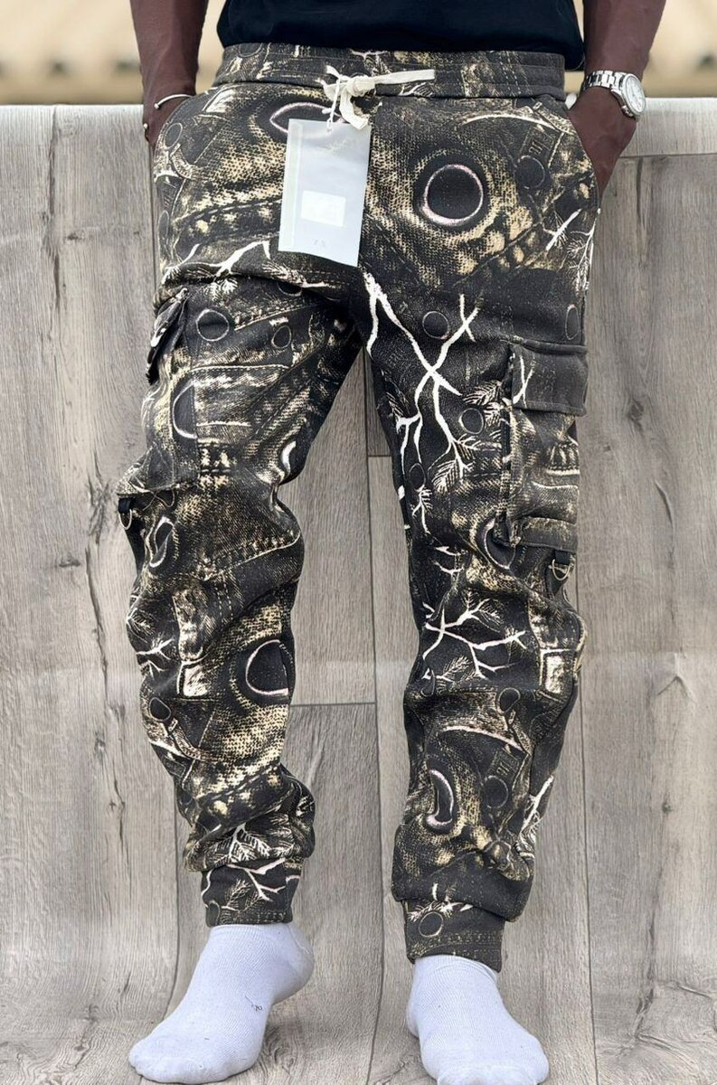 Pantalon cargo imprimé tendance